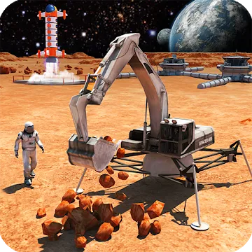 Space Station Construction City Planet Mars Colony