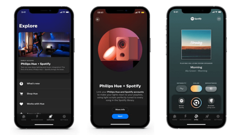 Умные лампы Philips Hue объединили с сервисом Spotify