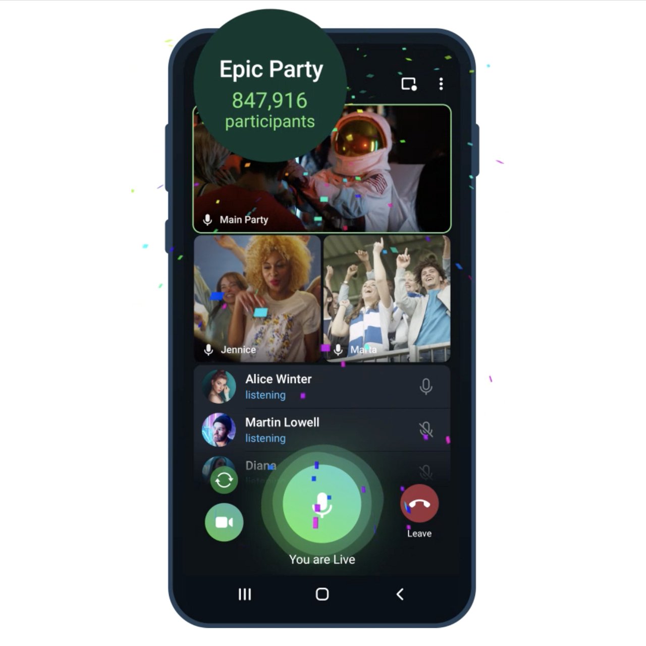 В Telegram появились видеотрансляции с неограниченным числом участников и другие полезные функции