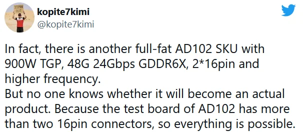 NVIDIA может выпустить монструозную видеокарту с энергопотреблением 900 Вт