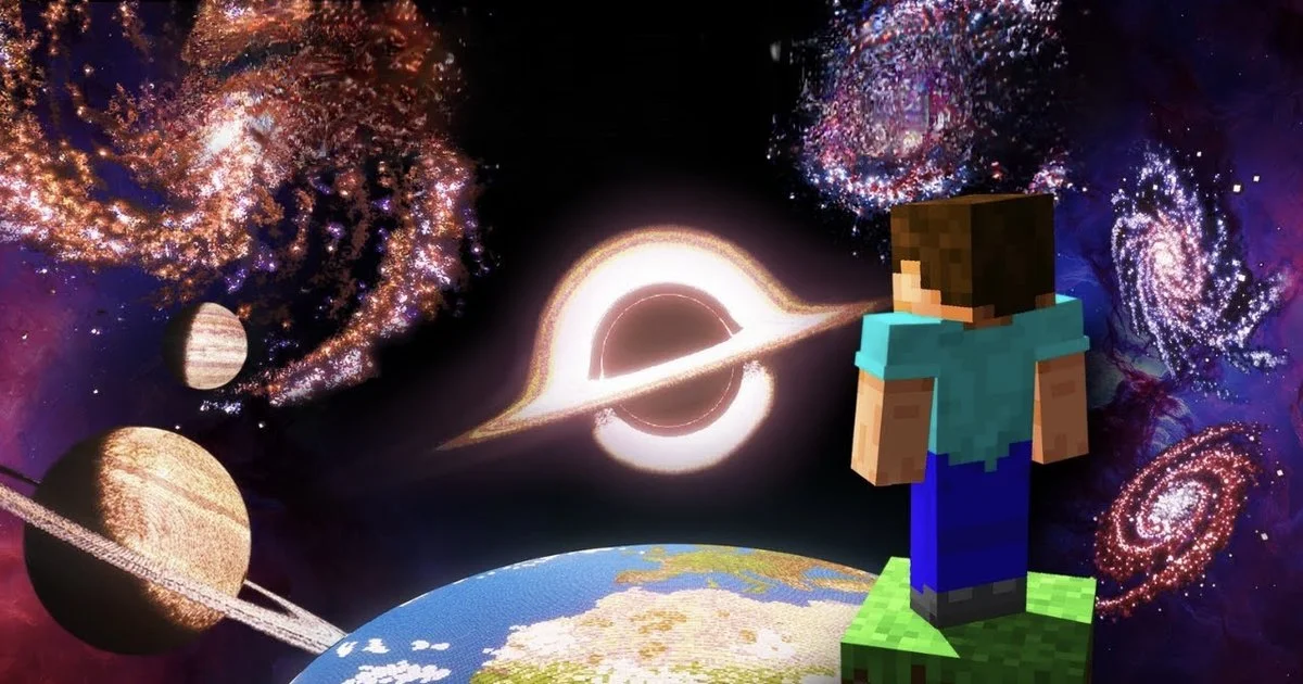 The blogger recreated the whole Universe in Minecraft. Previously, he reproduced in this way the legendary painting by Van Gogh "Starry Night"