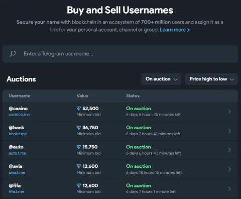 Никнеймы за крипту: Telegram придумал новый способ монетизации