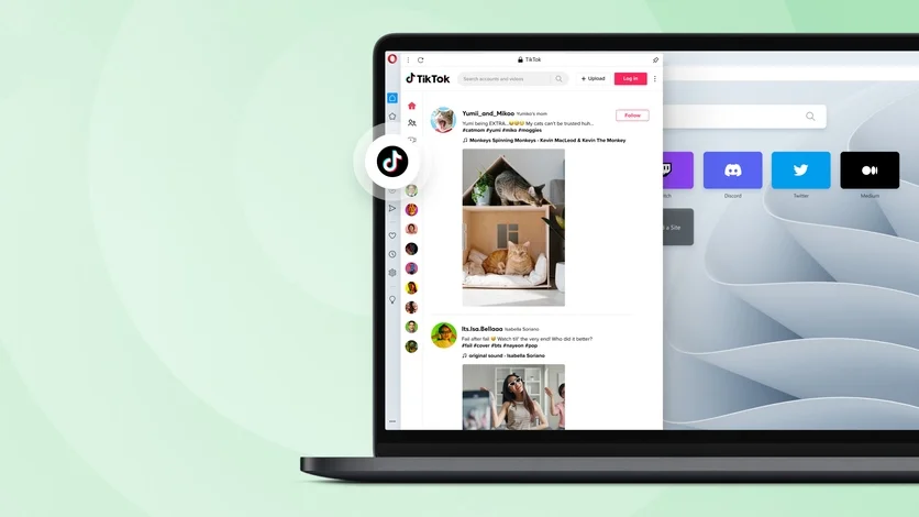 В браузер Opera по просьбам пользователей интегрировали TikTok