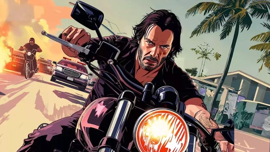 The neural network transferred celebrities to GTA 6