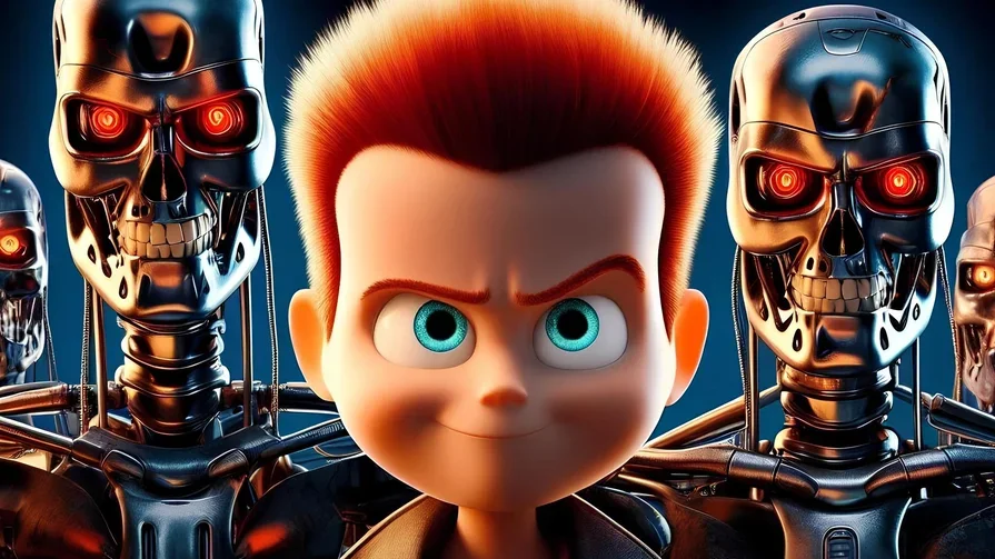 AI showed various famous films in Pixar style