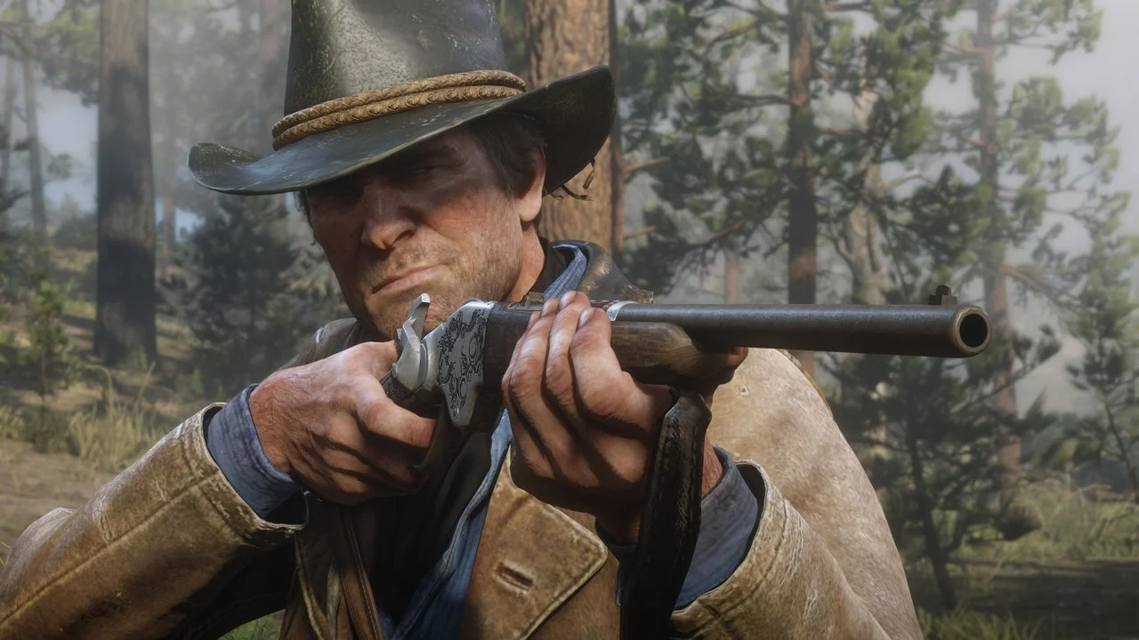 The artist showed a painting with the main character of Red Dead Redemption 2