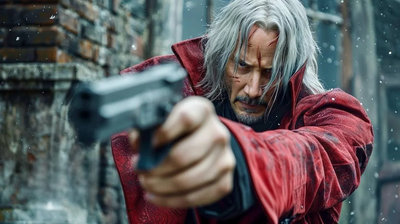 Нейросеть представила всеобщего любимчика Киану Ривза в образе Данте из Devil May Cry