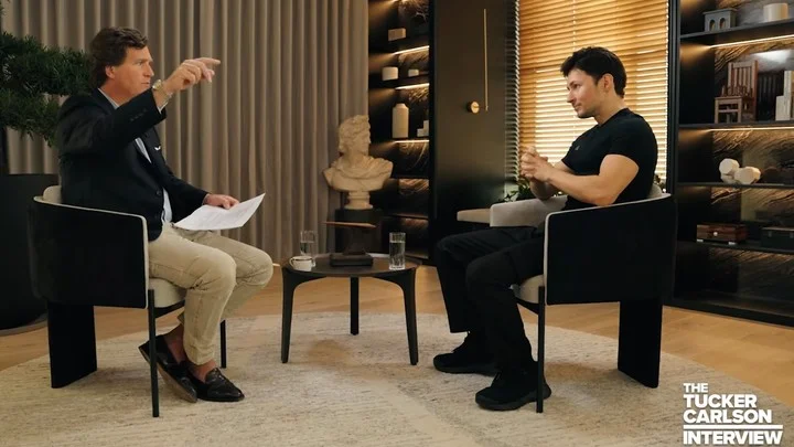 Павел Дуров дал интервью Такеру Карлсону
