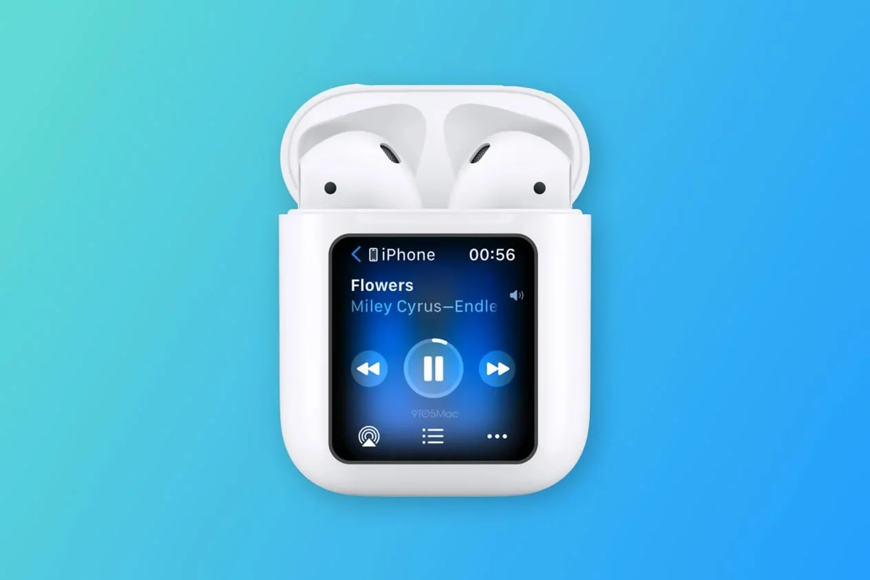 Apple has filed a patent for a screen for the charging case of AirPods headphones