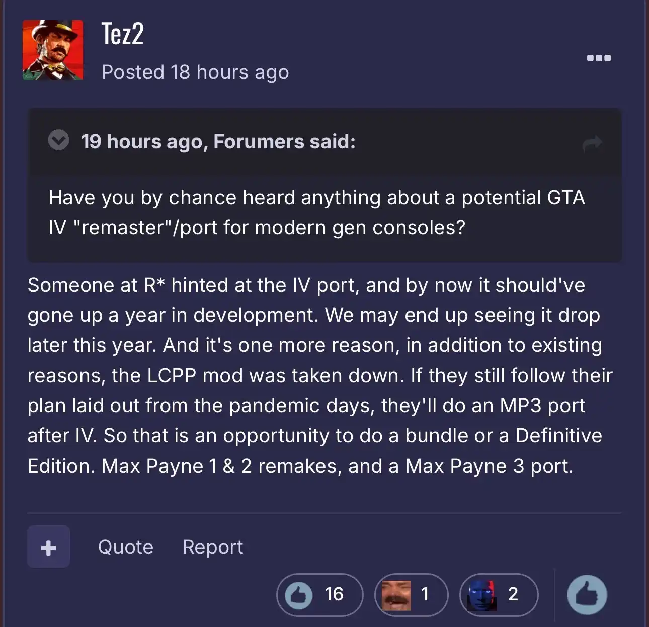 Rockstar может вернуть GTA 4 и Max Payne 3 в обновлённом виде — инсайдер рассказал о планах студии