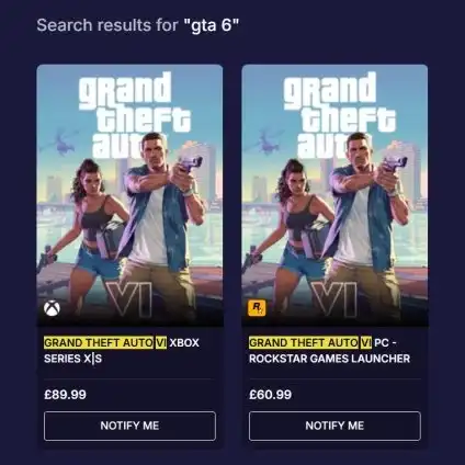 В онлайн-магазине появилась страница GTA VI с ценой 90 фунтов, но фанаты не спешат верить